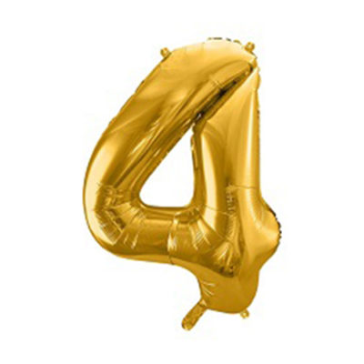 Ballon chiffre 4 Or 86cm achat matériel décoration anniversaire enfant Bobidibou 01 Pays de Gex France