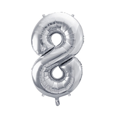 Ballon chiffre 8 argent 86cm achat matériel décoration anniversaire enfant Bobidibou 01 Pays de Gex France