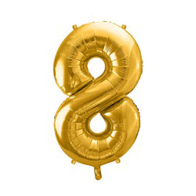 Ballon chiffre 8 Or 86cm achat matériel décoration anniversaire enfant Bobidibou 01 Pays de Gex France