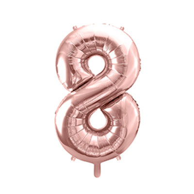 Ballon chiffre 8 rose gold 86cm achat matériel décoration anniversaire enfant Bobidibou 01 Pays de Gex France-min