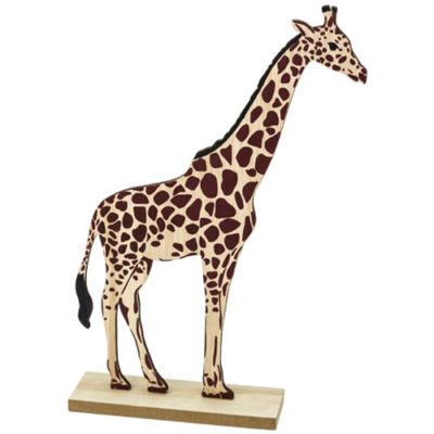 Girafe sur socle en bois 27,5x18cm Bobidibou evenement anniversaire enfant decoration location 01