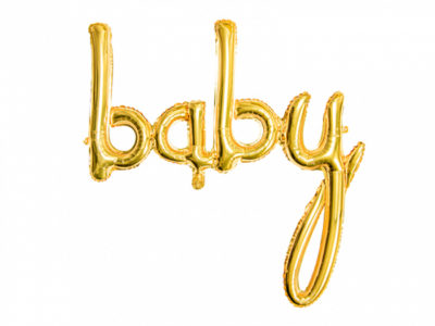 ballon Baby aluminium or doré Bobidibou evenement anniversaire enfant decoration location 01 geneve
