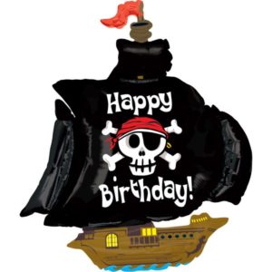 Ballon Aluminium 46″ Pirate Bateau Birthday Bobidibou evenement anniversaire enfant location décoration matériel 01 genève