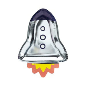 Assiettes fusée Astronaute 21,5x29,5cm achat matériel décoration anniversaire enfant Bobidibou 01 pays de gex France