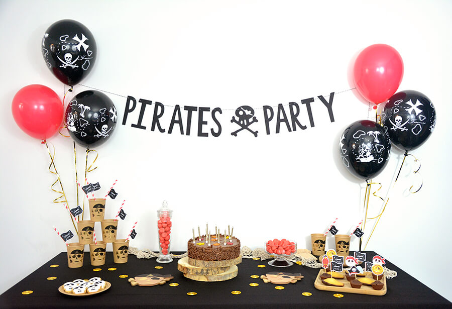 Kit de fête anniversaire pirate - Décoration anniversaire enfant