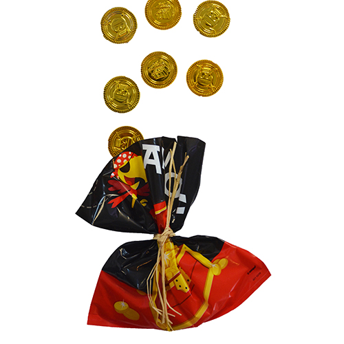 Sachet de 24 pièces d'or - Thème Pirate - Bobidibou