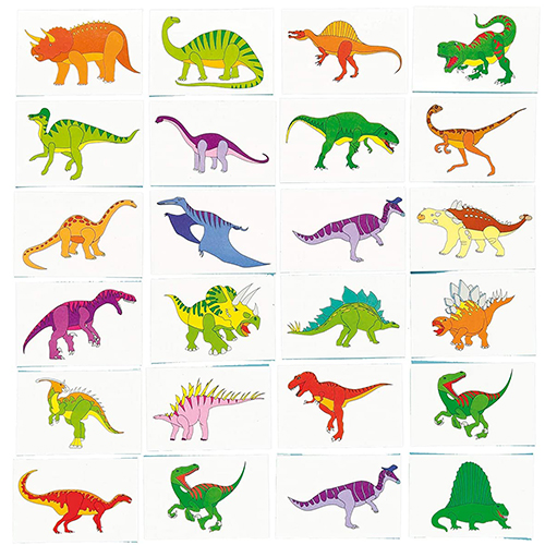 Lot de 8 tatouages Dinosaure - Jeux enfants - Bobidibou