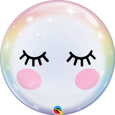 ballon bulle avec cils aluminium bubble 56 cm Bobidibou achat matériel décoration anniversaire enfant France pays de Gex