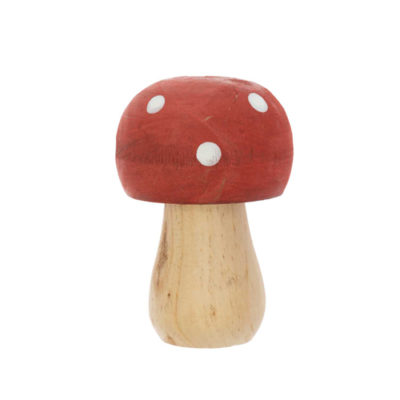 champignon bois rouge et blanc 5,5 x 9 cm foret baby shower bobidibou achat matériel décoration anniversaire enfant Genève France