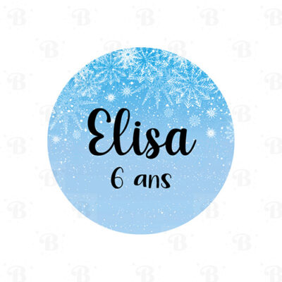 Stickers princesse des neiges Bobidibou achat matériel décoration anniversaire enfant France