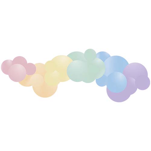 Kit de guirlande de ballons - Arc en ciel Pastel - Bobidibou