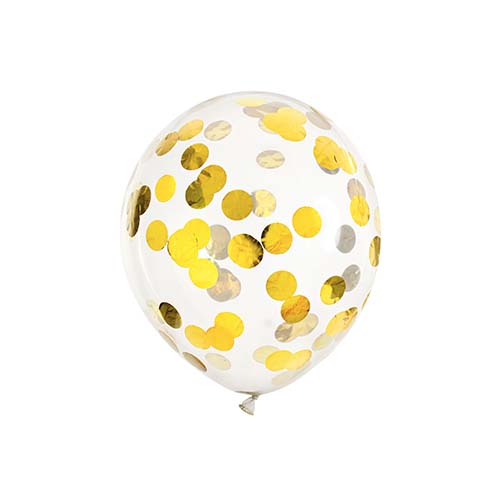 6 Ballons Confettis Multicolores - Olili