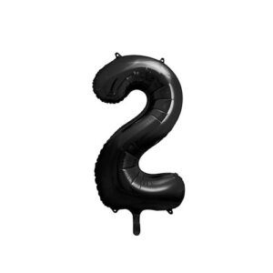 Ballon 2 Noir chiffre 86cm achat matériel décoration anniversaire enfant Bobidibou 01 Pays de Gex France