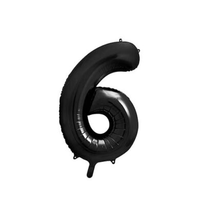 Ballon 6 Noir chiffre 86cm achat matériel décoration anniversaire enfant Bobidibou 01 Pays de Gex France