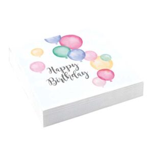 20 serviettes Happy Birthday Pastel 33x33cm Bobidibou evenement anniversaire enfant decoration location 01 geneve