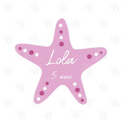 stickers étoile de mer sirène océan bobidibou anniversaire enfant décoration France