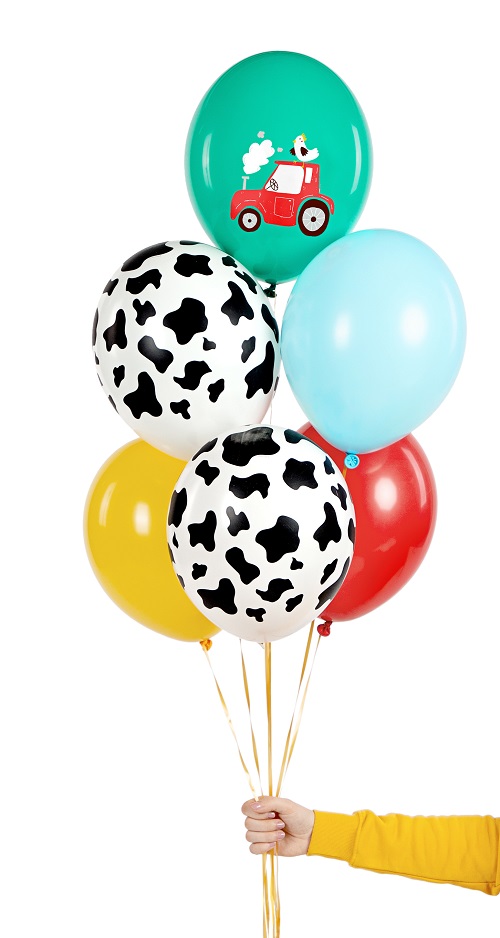 5 ballons animaux de la ferme - anniversaire enfant