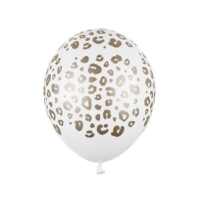 5 ballons latex léopard blanc 30cm achat matériel decoration anniversaire enfant Bobidibou 01 pays de gex France
