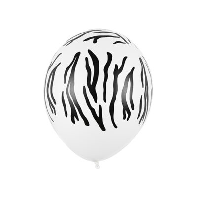 5 ballons latex zèbre 30cm achat matériel decoration anniversaire enfant Bobidibou 01 pays de gex France
